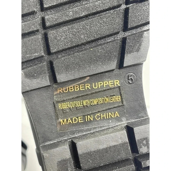 Everlane The Rainboot Women’s Size 5‎ Black Ankle Pull on Tab Bootie - Picture 11 of 11